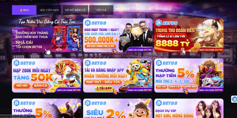 Khuyến mãi BET88 mỗi tuần cho bet thủ